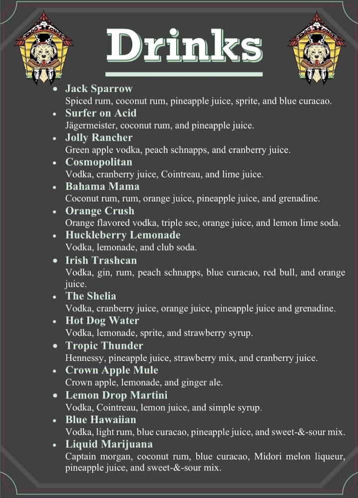 The Dog House bar and grill Menu image 2
